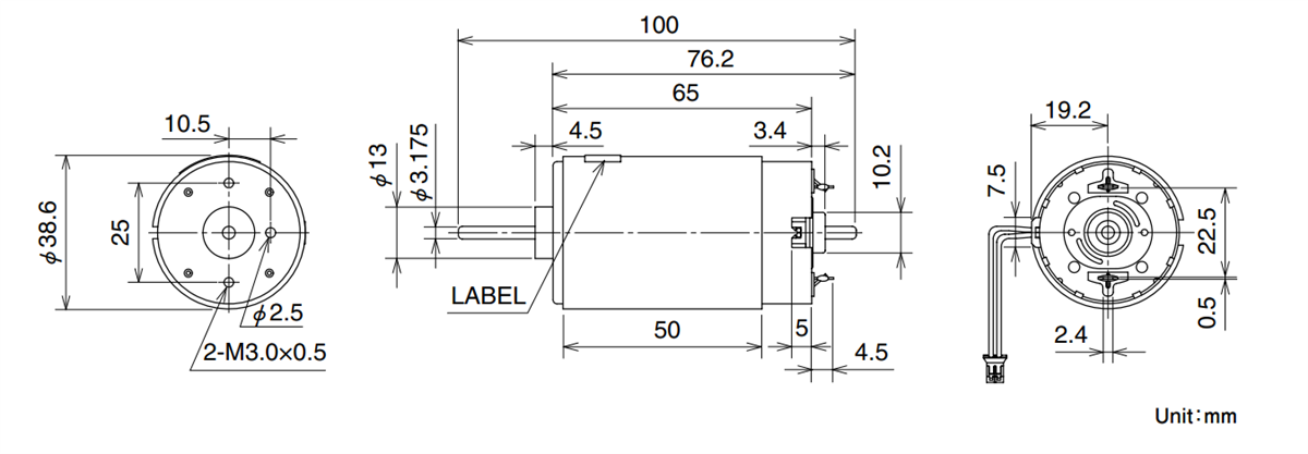 Minebea Standard Round Brush DC Motors